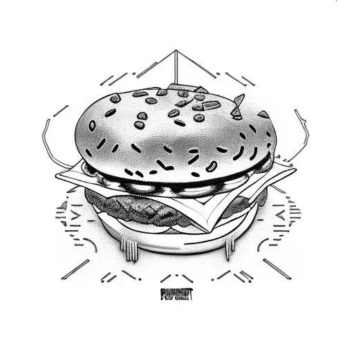 programmer burger which is on skate tattoo design idea