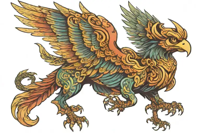 Garuda as Visnhus vehicle tattoo design idea