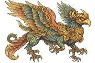 Garuda as Visnhus vehicle tattoo design idea