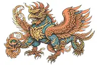 Garuda as Visnhus vehicle tattoo design idea