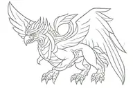 Garuda as Visnhus vehicle tattoo design idea