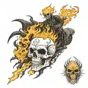 ghost rider tattoo design idea