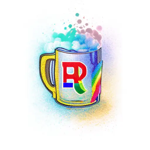 A group of friends toasting with beer mugs, each representing a different LGBTQ+ flag tattoo design idea