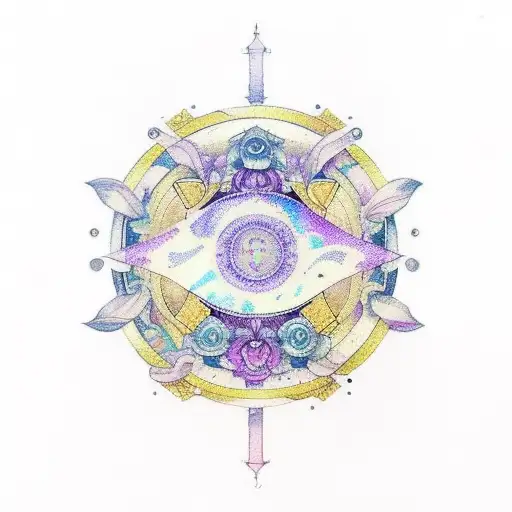 Libra-inspired tattoo design: Harmonize your essence with a balanced Libra symbol, Opal hues, Marigold blooms, celestial tattoo design idea
