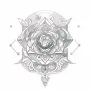 Libra-inspired tattoo design: Harmonize your essence with a balanced Libra symbol, Opal hues, Marigold blooms, celestial tattoo design idea