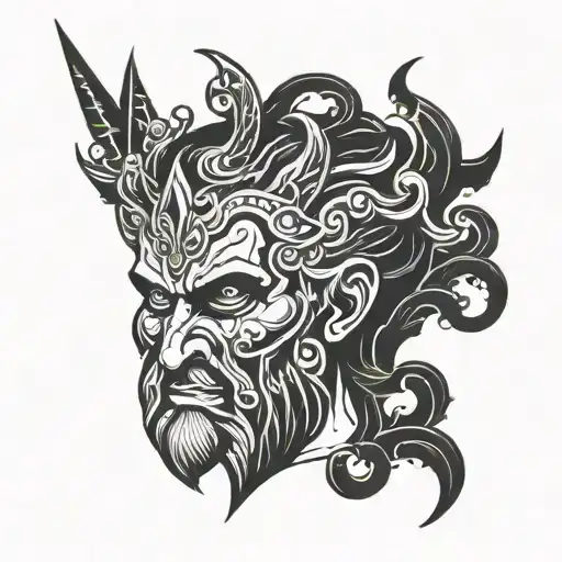 Hades greek god tattoo design idea