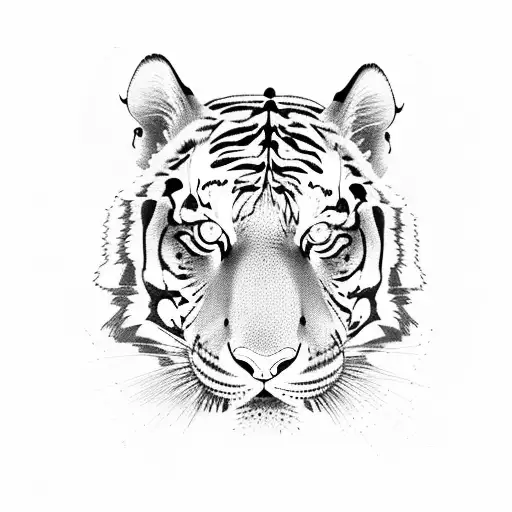 Tiger full body tattoo design idea