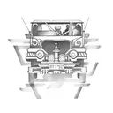 Philippines Jeepney  tattoo design idea