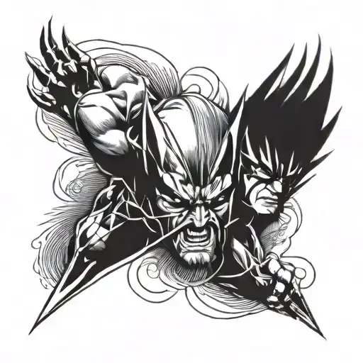 wolverine chest tattoo x men symbol  tattoo design idea