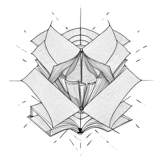 books and coffee tattoo design idea