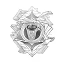 books and coffee tattoo design idea