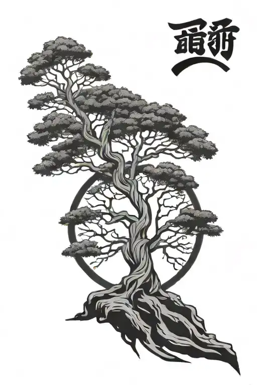 poises tree combined with gaara tattoo tattoo design idea