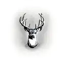 deer with a cross that has chains on it  tattoo design idea
