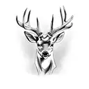 Deer, grim reaper, 999, and cross with chains on it tattoo design idea