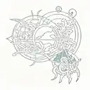 A tattoo combining elements of J.Cole's lyrics with symbols from Avatar: The Last Airbender tattoo design idea