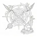 A tattoo combining elements of J.Cole's lyrics with symbols from Avatar: The Last Airbender tattoo design idea