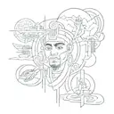 A tattoo combining elements of J.Cole's lyrics with symbols from Avatar: The Last Airbender tattoo design idea