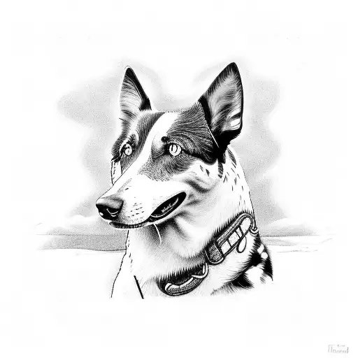 country,windmill, tractor, cattle dog,western tattoo design idea