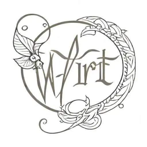writ hustler money maker tattoo design idea