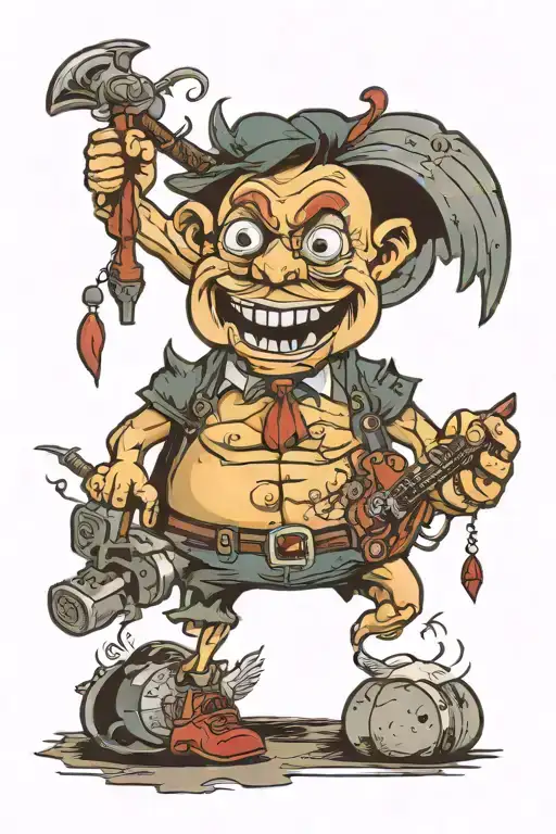 potato theater stage tattoo design idea