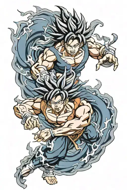 Goku Ultra Instinct tattoo design idea