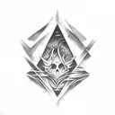 bonfire and darksign tattoo design idea