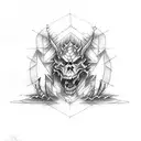 bonfire and darksign tattoo design idea