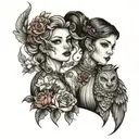 lesbians couple tattoo design tattoo design idea