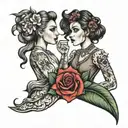 lesbians couple tattoo design tattoo design idea