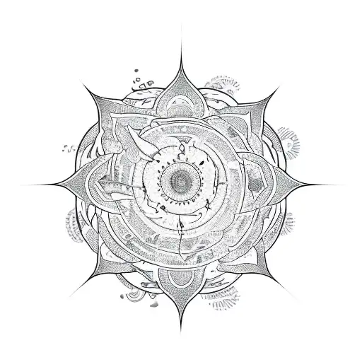 A serene lotus flower floating above a world map, symbolizing the interconnectedness of travel and karma tattoo design idea