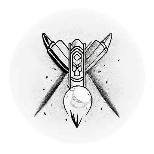 Batman Beyond playing cricket tattoo design idea
