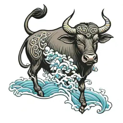 Water Buffalo tattoo design idea