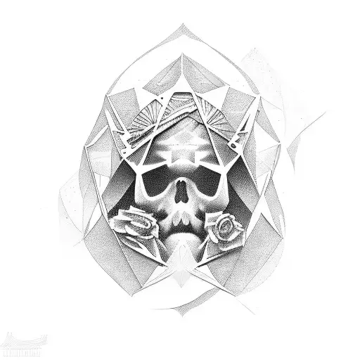 tatuagem com detalhes  abstratas, que tenha como referência jesus cristo tattoo design idea