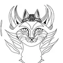 goddess freya with cats tattoo design idea