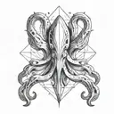 squid tattoo design idea