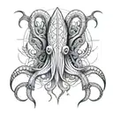 squid tattoo design idea