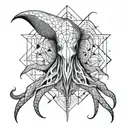 squid tattoo design idea