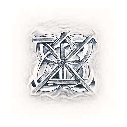  cruz de caravaca tattoo design idea