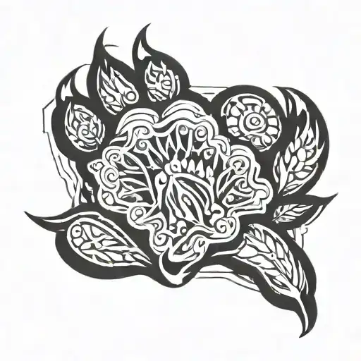 Gay bear paw tattoo design idea