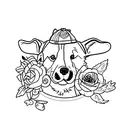 corgi and tabby tattoo design idea