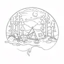 Camping tattoo design idea