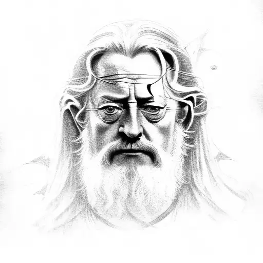 theoden king from lord of the rings movies, the banner of rohan and Simbelmynë flowers tattoo design idea