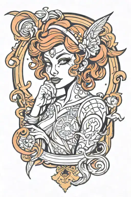 virgo cancer zodiac sign tattoo design idea