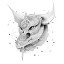 From shoulder to collarbone tattoo design idea