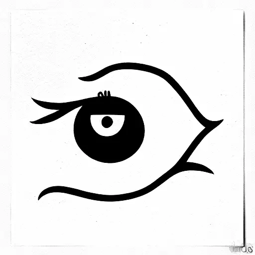 cat with one eye tattoo design idea