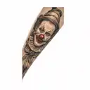 a tattoo of a clown tattoo design idea