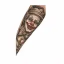 a tattoo of a clown tattoo design idea