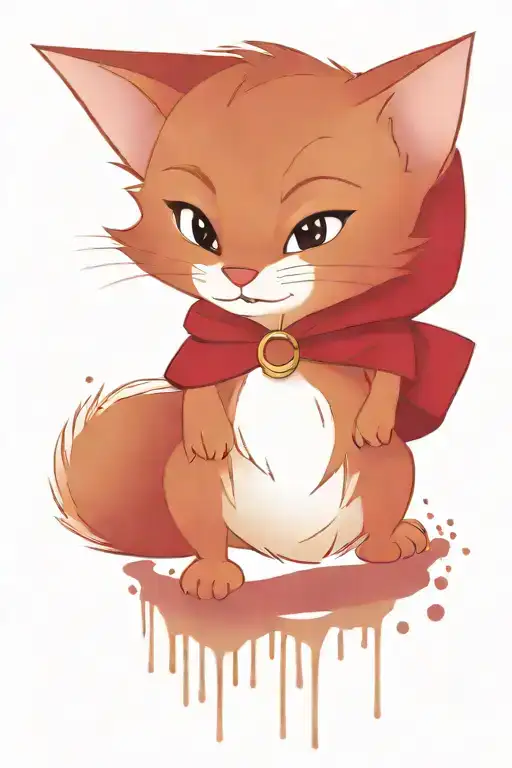 Disneys Robin Hood fox with Disneys Oliver, a Red kitten tattoo design idea