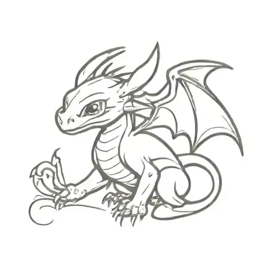 toothless dragon tattoo design idea