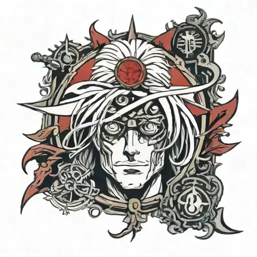 hellsing alucard Eye view tattoo design idea